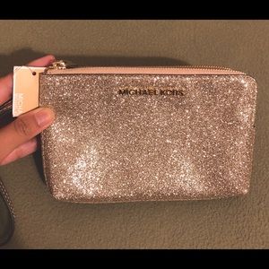 MK double zipper wristlet